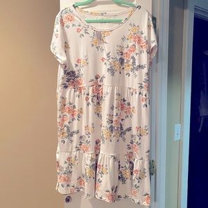 White Floral Maurice’s Dress - XXL NWT